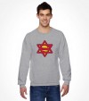 Super Jew Funny Jewish Israel Action-Hero Shirt