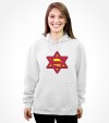 Super Jew Funny Jewish Israel Action-Hero Shirt