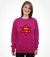 Super Jew Funny Jewish Israel Action-Hero Shirt