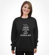 Keep Calm and Eat Challah Funny Jewish Shirt