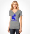 Am Israel Chai Lion of Judah with Menorah Hebrew Shirt