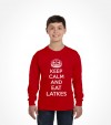 "Keep Calm and Eat Latkes" Funny Jewish Hanukkah Shirt