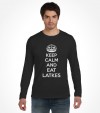 "Keep Calm and Eat Latkes" Funny Jewish Hanukkah Shirt