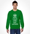 "Keep Calm and Eat Latkes" Funny Jewish Hanukkah Shirt