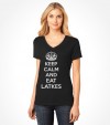 "Keep Calm and Eat Latkes" Funny Jewish Hanukkah Shirt