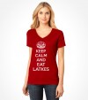 "Keep Calm and Eat Latkes" Funny Jewish Hanukkah Shirt