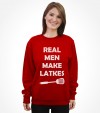 "Real Man Make Latkes" Funny Jewish Hanukkah  Shirt