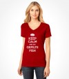 Keep Calm and Eat Gefilte Fish Funny Jewish Shirt