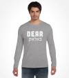 Dear Balak Funny Israel Hebrew Shirt