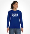 Dear Balak Funny Israel Hebrew Shirt