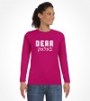 Dear Balak Funny Israel Hebrew Shirt