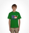 Map of USA with America in Hebrew Letters Shirt