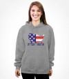 Map of USA with America in Hebrew Letters Shirt