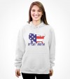 Map of USA with America in Hebrew Letters Shirt