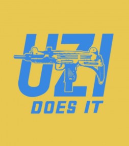 Uzi Does It - Israel Army Military Shirt