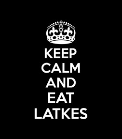 "Keep Calm and Eat Latkes" Funny Jewish Hanukkah Shirt