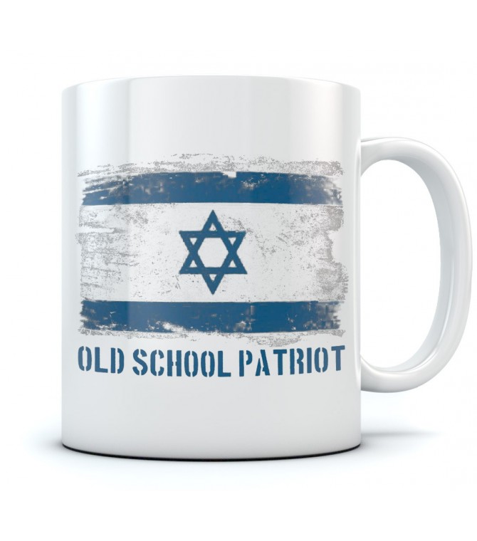 Old School Patriot Israel Flag Coffee Mug