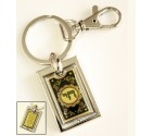 CHAI Jewish Hebrew Key Ring Chain with Travelers Blessing