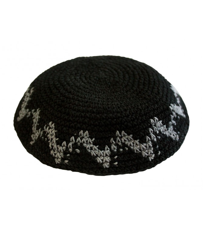 Black Knitted Jewish Kippah Yarmulke