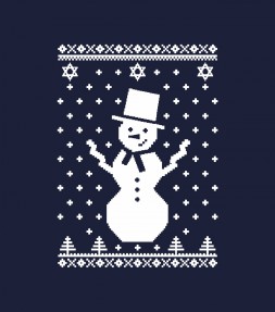 Snowman with Star of David "Ugly Holiday Design" Shirt