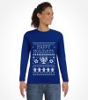 Ugly Hanukkah Sweater Design Happy Holidays Shirt