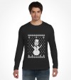 Snowman with Star of David "Ugly Holiday Design" Shirt