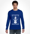 Snowman with Star of David "Ugly Holiday Design" Shirt