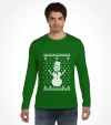 Snowman with Star of David "Ugly Holiday Design" Shirt