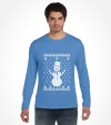 Snowman with Star of David "Ugly Holiday Design" Shirt