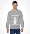 Snowman with Star of David "Ugly Holiday Design" Shirt