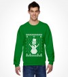 Snowman with Star of David "Ugly Holiday Design" Shirt