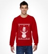 Snowman with Star of David "Ugly Holiday Design" Shirt