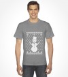 Snowman with Star of David "Ugly Holiday Design" Shirt