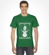 Snowman with Star of David "Ugly Holiday Design" Shirt