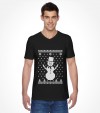 Snowman with Star of David "Ugly Holiday Design" Shirt