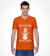 Snowman with Star of David "Ugly Holiday Design" Shirt