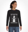 Snowman with Star of David "Ugly Holiday Design" Shirt