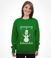 Snowman with Star of David "Ugly Holiday Design" Shirt