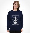Snowman with Star of David "Ugly Holiday Design" Shirt