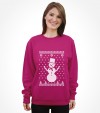 Snowman with Star of David "Ugly Holiday Design" Shirt