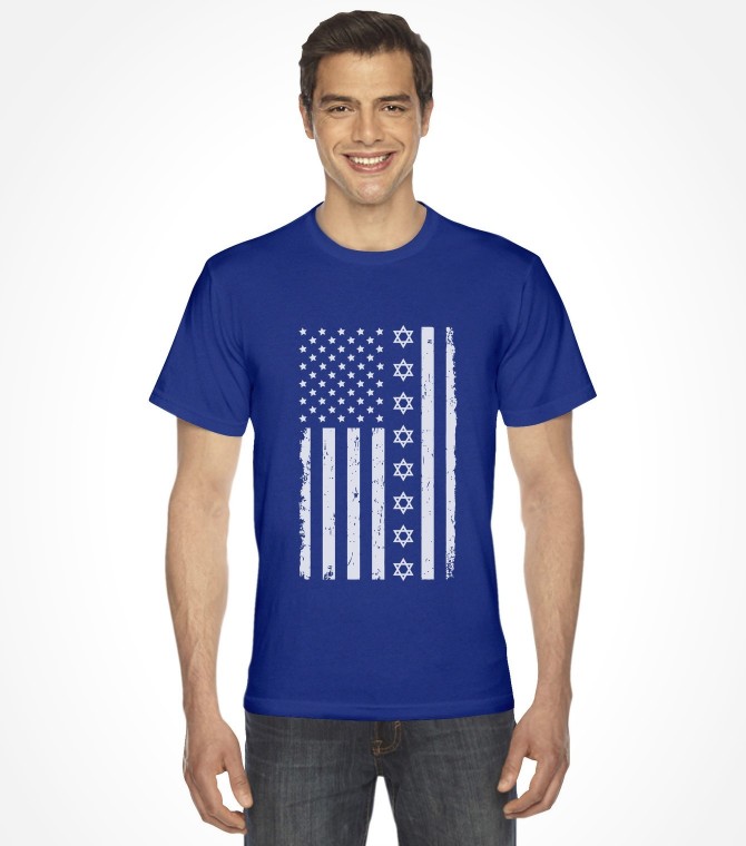 Jewish American U.S.A. Flag Shirt