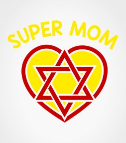 Super Mom Star of David Jewish Super Hero Shirt