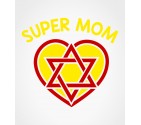 Super Mom Star of David Jewish Super Hero Shirt