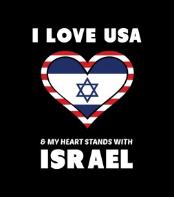 I Love USA and My Heart Stands with Israel Shirt