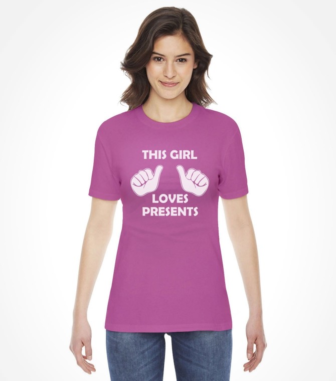 "This Girl Loves Presents" Funny Jewish Hanukkah Shirt