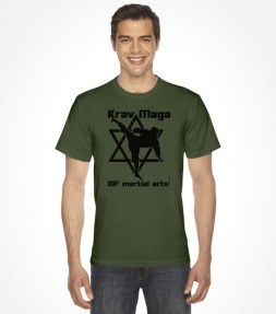 Krav Maga and Star of David - IDF Martial Arts Olive S Men's T-Shirt