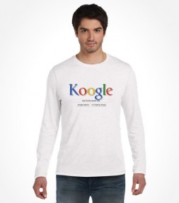 "Koogle" Funny Jewish White XXL Men's Long Sleeve T-Shirt