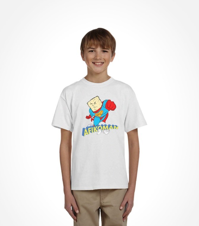 "Afikoman" Action Hero for Passover - Funny Jewish White 2T Kids T-Shirt