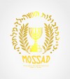 Golden Edition Mossad Hebrew emblem Mug